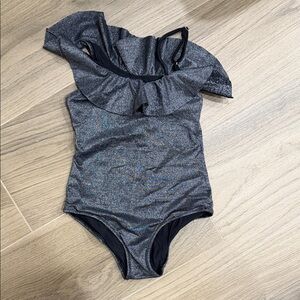 MC2 Saint Barth Metallic Gray Ruffled Swimsuit